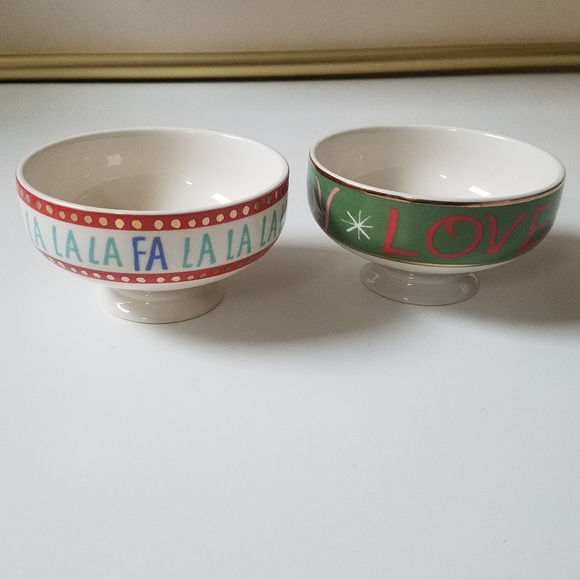 Anthropologie Danielle Kroll Holiday Christmas Treats Bowl- PAIR - Picture 3 of 12